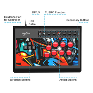 Arcade fight stick pxn x8 joystick wired game controller fighting stick for pc/android/ps3/ps4/nintendo switch/<strong>Xbox</strong> One/series - Product Image 6
