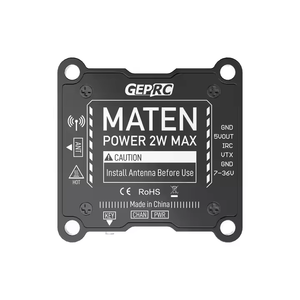 GEPRC MATEN 1.2G 2w视频发射器，适用于FPV赛车无人机塑料材料M3配件，配有Vtx Fpv无人机遥控零件和Accs - Product Image 1