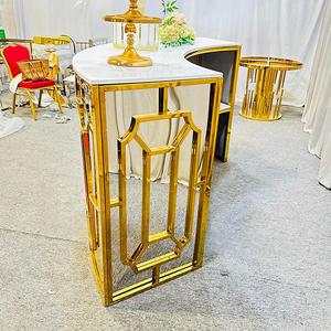 豪华餐厅家具圆形吧台定制酒店金属框架吧台设计待售 - Product Image 3