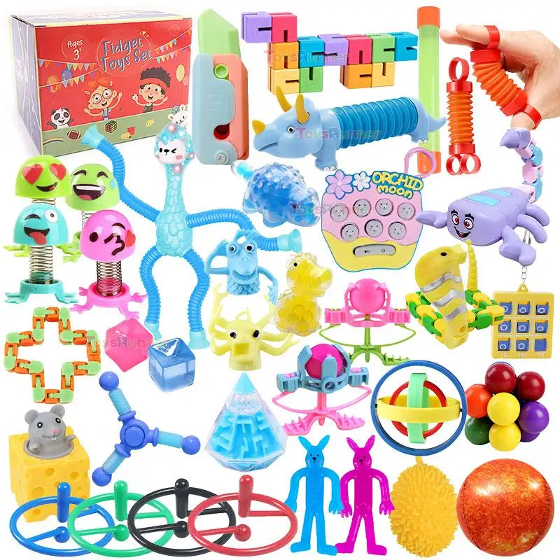 Lot de 26 jouets en silicone pour enfants, ensemble de jouets en silicone, 2024 pièces
