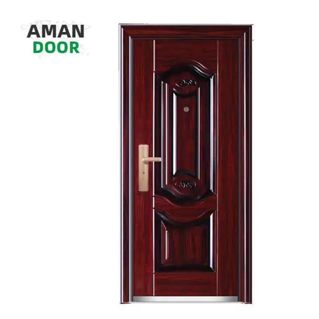 AMAN DOOR seguridad Acero inoxidable puerta única puerta puertas de entrada exterior