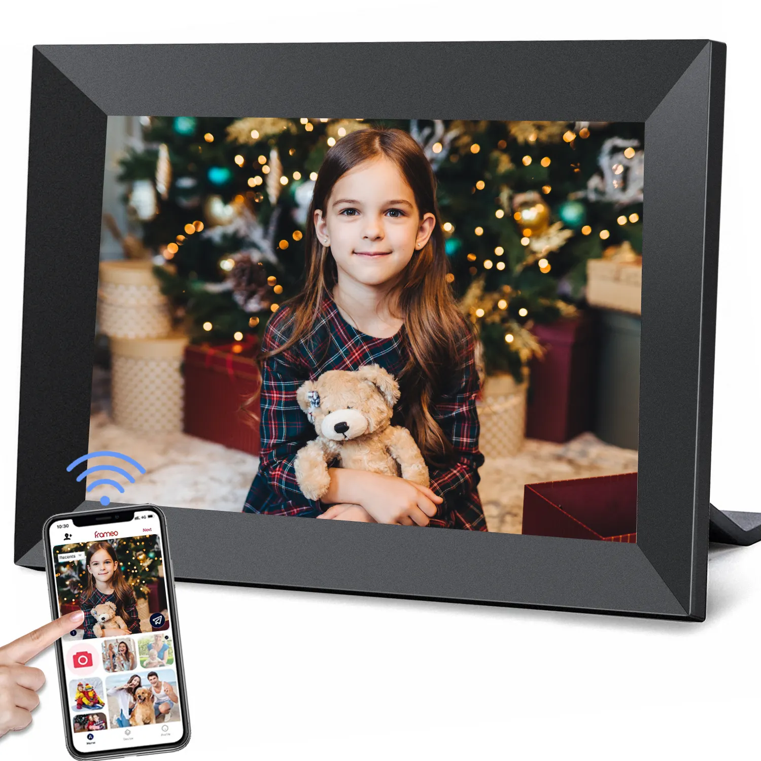 10.1 Inch Digitale Fotolijst Smart Touchscreen Wifi Digitale Fotolijst Met Frameo App