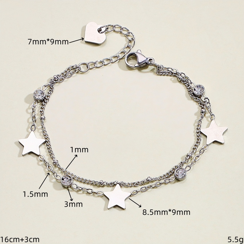 1,5 mm/16 cm + 3 cm-plateado