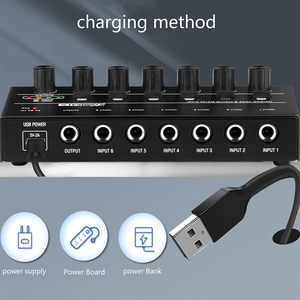 GAX-MX6专业6声道超音频混音器外部声卡麦克风录音仪器声音接口 - Product Image 5