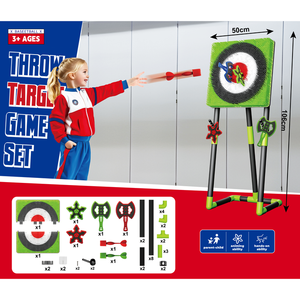 Huiye rìu ném trò chơi thiết lập bao gồm 2 sao phi tiêu & 2 trục gấp trong nhà ngoài trời thể thao trò chơi đồ chơi phi tiêu & dartboards - Product Image 3