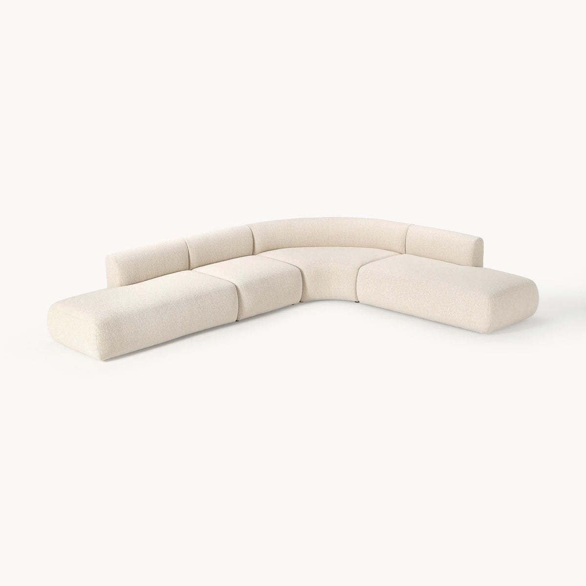 Tejido bouclé blanco White