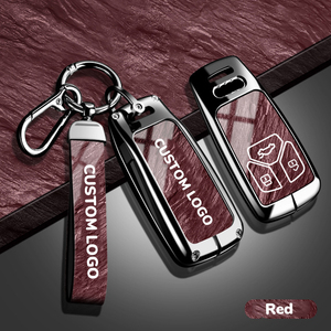 เคสป้องกันกุญแจรถยนต์โลหะผสมสังกะสี TPU อเนกประสงค์เข้ากันได้กับ Audi รุ่นปลอกกุญแจป้องกันการลื่นทนทานอุปกรณ์เสริมกุญแจ - Product Image 2