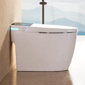 高級スマートトイレ自動Wcラウンドボウル床取り付け電動ビデ延長式高度シート暖房機能付き - Product Image 3