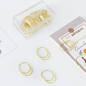 2024 mới 25mm mini giấy màu Clip sáng tạo hình dạng kim loại giấy Clip trở lại loại kim xuyên biên giới cung cấp độc quyền - Product Image 1