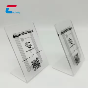 Tippen Sie auf Link Programmable Nfc Restaurant Menü halter Bar Zeichen Tisch nummer Ständer Transparenter Acryl Tischst änder - Product Image 2