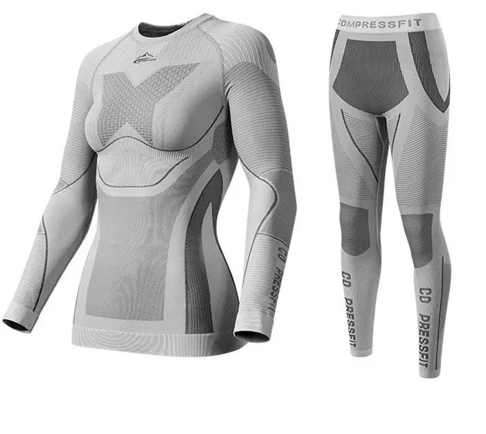 Abbigliamento da sci professionale ad asciugatura rapida biancheria intima da esterno sportiva da donna alpinismo termico unisex biancheria intima da sci