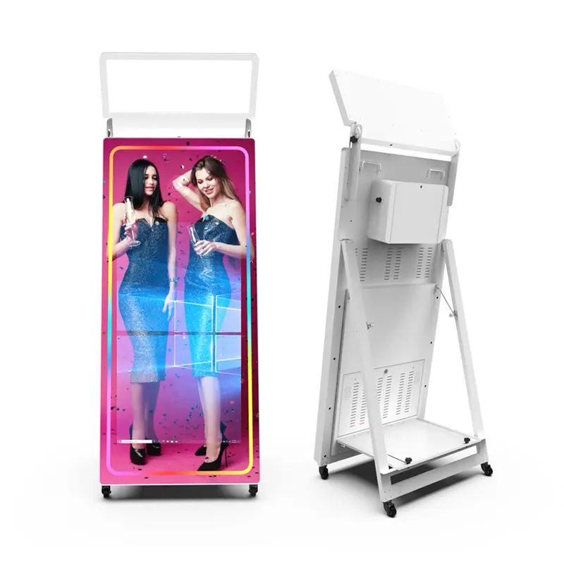 New Design Wholesale Magic Mirror Photo Booth 32 Inch Touch Screen Photo Booth Full Body Photobooth Machine For Events