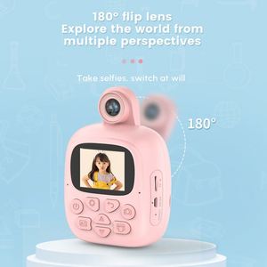 Lkl กล้องพิมพ์แบบพกพาสำหรับเด็ก, กล้องพิมพ์ลายสำหรับเด็กที่มีหน้าจอ IPS 2.0นิ้วสีสันสดใส - Product Image 4