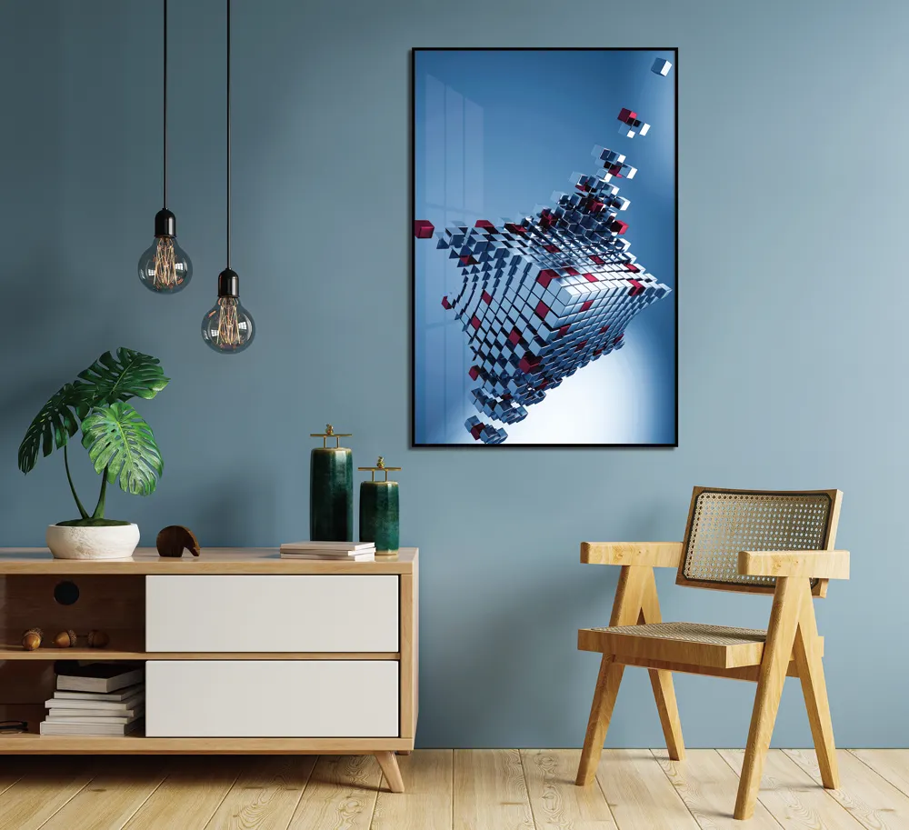 Linhas minimalistas abstratas arte geométrica personalizável personalizado pinturas decorativas