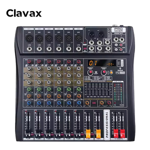 CLAVAX CLMC-CT6 Pro 6チャンネルオーディオミキサーコンソールミュージックミキサーエフェクト付きBluetooth USB AUX送信カラオケステージパフォーマンス - Product Image 1
