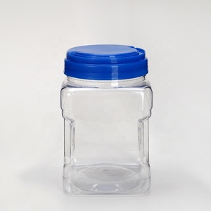 1000ml chiari contenitori di plastica vuoti di stoccaggio con i contenitori di plastica quadrati dei coperchi - Product Image 1