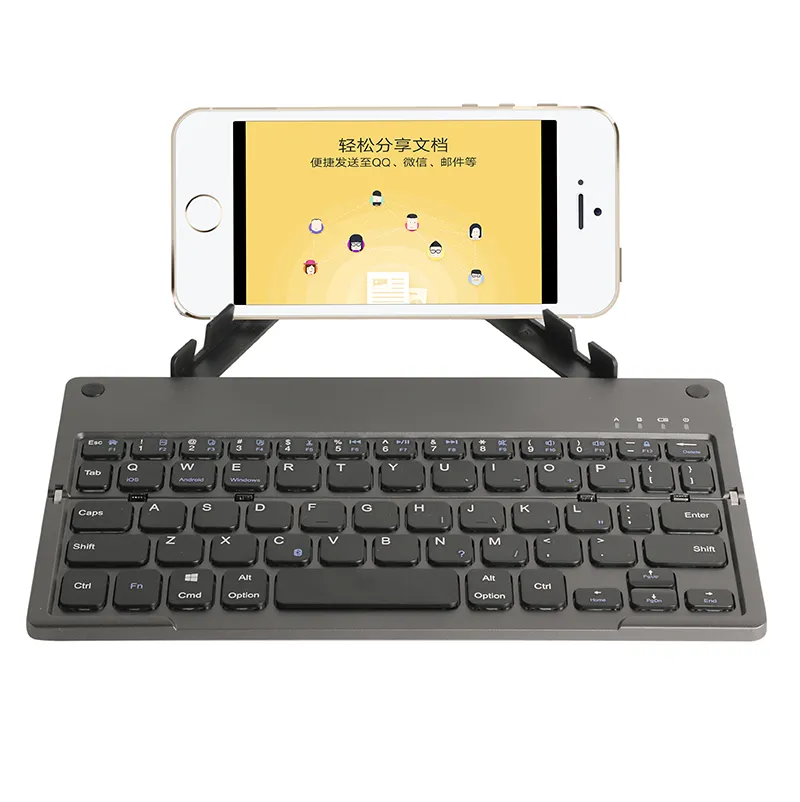 Clavier Ultra mince, pliable, Rechargeable, format de poche, Mini BT, sans fil, pour IOS, Android, ordinateur portable