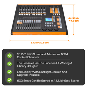 Commercio all'ingrosso della fabbrica Dmx 1024 fase di illuminazione della fase di controllo luci Console Display Lcd Mixer Dmx1024 Controller - Product Image 5