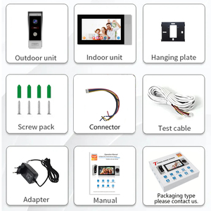 1080P Hd Wifi impermeable conectar TUYA inalámbrico personalizado pantalla táctil sistema de intercomunicación para el hogar Kit de sistema de seguridad
