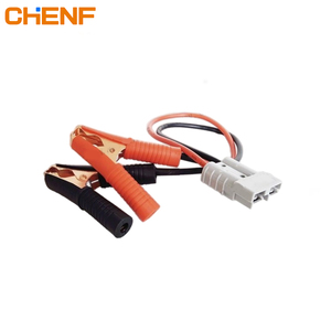CHENF 600V 50A oto gri çift Pin 8AWG kırmızı siyah tel koşum güç konnektörü ile 100A pil iki timsah klip kablosu - Product Image 1
