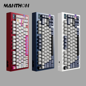 Kit de teclado Tri-Mode Finalkey V81 Plus BT/2,4 Ghz/a través de la Junta programable personalizada de 81 teclas Teclado mecánico con cable inalámbrico