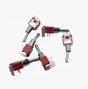 小型ボタンスイッチ3ピン2ギア125V単極双投 (SPDT) ダイレクトインサート5AプラグイントグルスイッチROHS - Product Image 6