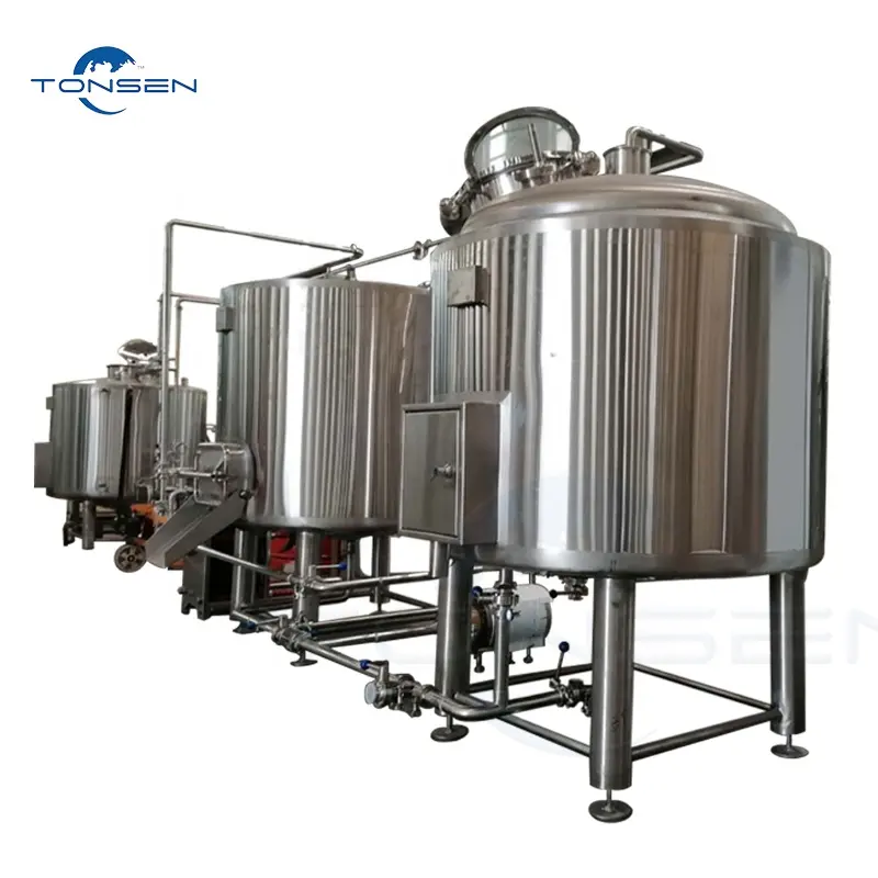 SS 304 Brewtech 400L 800L a pequeña escala cervecería de cerveza Sistema de tamaño pequeño de equipos de cerveza sistema