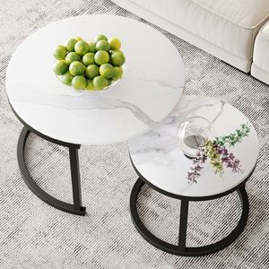 Bent Black Gold Metal Side Mdf Wood Contemporary Round Nesting Coffee <strong>Table</strong> Nest of <strong>3</strong> <strong>Table</strong> <strong>Set</strong> Nesting <strong>Table</strong> - Product Image 6