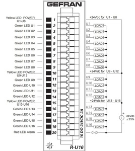 ORIGINAL GEFRAN R-U16 F026083 <strong>MODULE</strong> R-E16 F026082 16 OPTICALLY <strong>ISOLATED</strong> <strong>DIGITAL</strong> <strong>OUTPUTS</strong> - Product Image 6