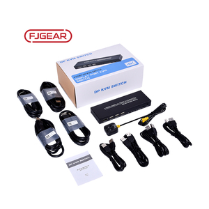 FJ-DK401 Fjgear 4 Port DP <strong>KVM</strong> <strong>Switch</strong> Usb2.0 4 Hosts <strong>Share</strong> a Set of Keyboard and Mouse Display Plug and Play 11*4.7*1.5CM - Product Image 6