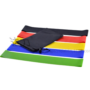 Colorido látex elástico gimnasio deportes cinturón entrenamiento ejercicio bandas para pecho cuerpo brazos muslos caderas piernas con conjunto de bucle - Product Image 3