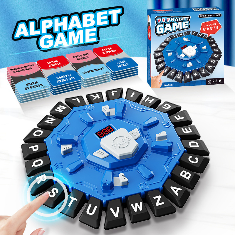 Digital display letter rotary dial-blue-colorful english box