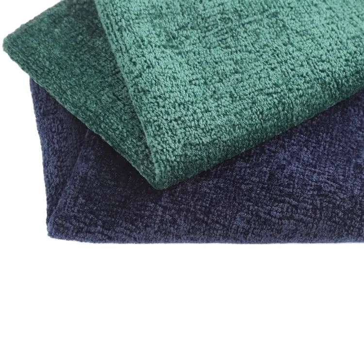 Low Moq 100% Polyester High Quality Wool Alpaca Jacquard Fabric Textured Velvet Chenille Sofa Fabrics
