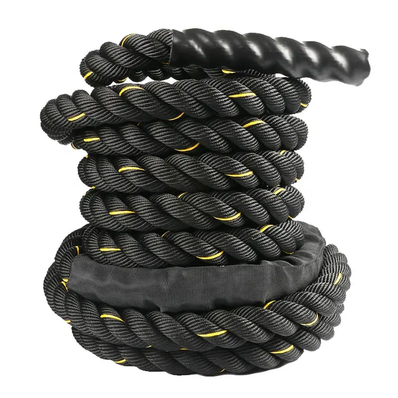 Cordas de resistência elástica de nylon para treino, 15m de potência, treinamento fitness, academia, treinamento, pular, batalha