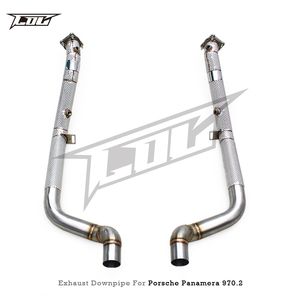 Porsche Panamera 970.2 3.0T/4.8L/4.8T 2014-2016 için özel Turbo iniş borusu isı kalkanı ile borular spor başlık düz - Product Image 2