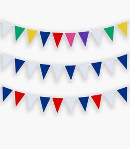 High Quality <strong>Custom</strong> Celebration Festival Decoration Full Color Polyester Fabric <strong>Triangle</strong> Pennants Banner Full Color <strong>Bunting</strong> - Product Image 5