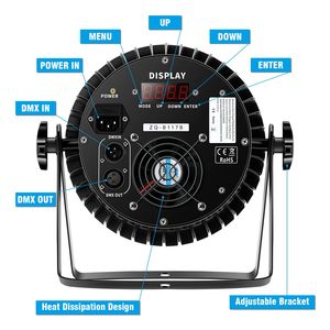 18x10W RGBW 4 in 1 LED Par DMX sahne etkisi işık sonsuz karıştırma ve disko Bar Dj sahne için gökkuşağı etkisi Par ışıkları lamba - Product Image 2