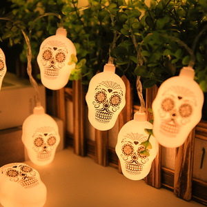 Halloween <strong>String</strong> Lights with Pumpkin Skulls Ghost Eyeballs Bat Pattern Front Door Tree Decoration Haunted House LED Light <strong>String</strong> - Product Image 5