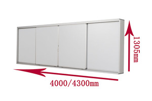 400*130.5 cm lớn đánh dấu bảng Trắng Khô xóa bảng đa phương tiện trượt bảng trắng cho phòng học - Product Image 6