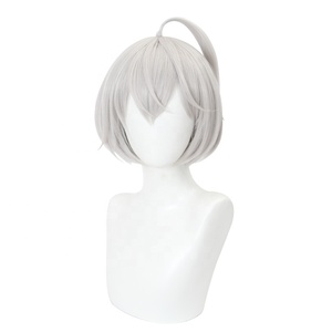 Wholesale Tokyo Revengers Wig Cosplay 30cm Short Silver Gray Senju Kawaragi Peluca Synthetic Anime Heat Resistant Hair Wigs