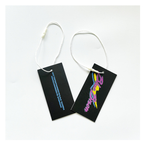 Etiqueta de pendurar roupas de luxo com <span class=keywords><strong>design</strong></span> personalizado, etiqueta de balanço para roupas cortadas, cartões de visitas com corda, espessura