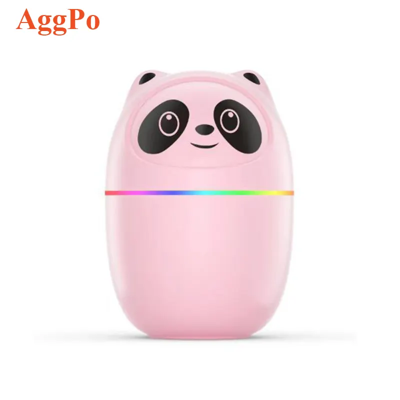 Cartone animato Mini USB umidificatore casa camera da letto ufficio aromaterapia olio essenziale Spray simpatico Panda plastica piccolo umidificatore