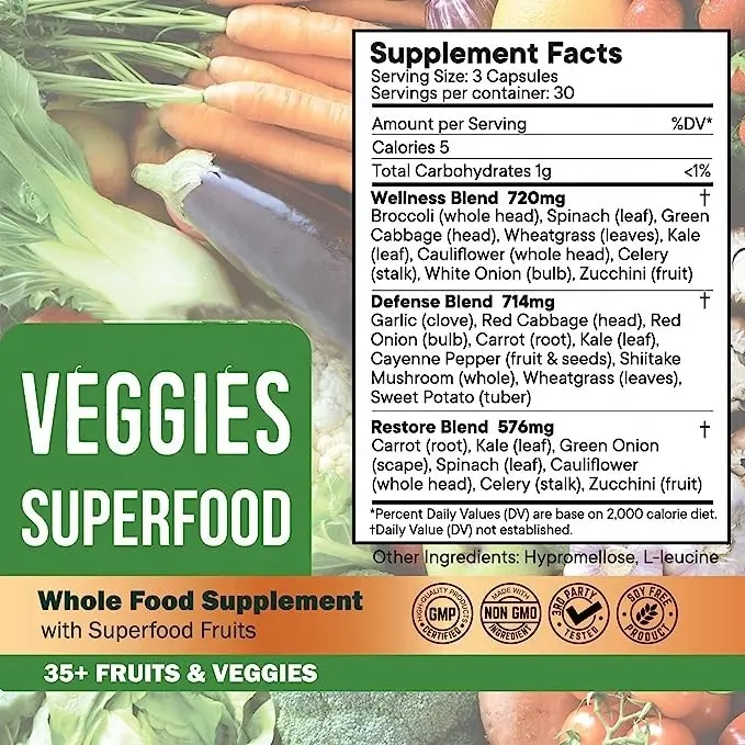Индивидуальный логотип пищевая добавка энергетический баланс витамины и минералы природные фрукты и овощи добавки капсулы