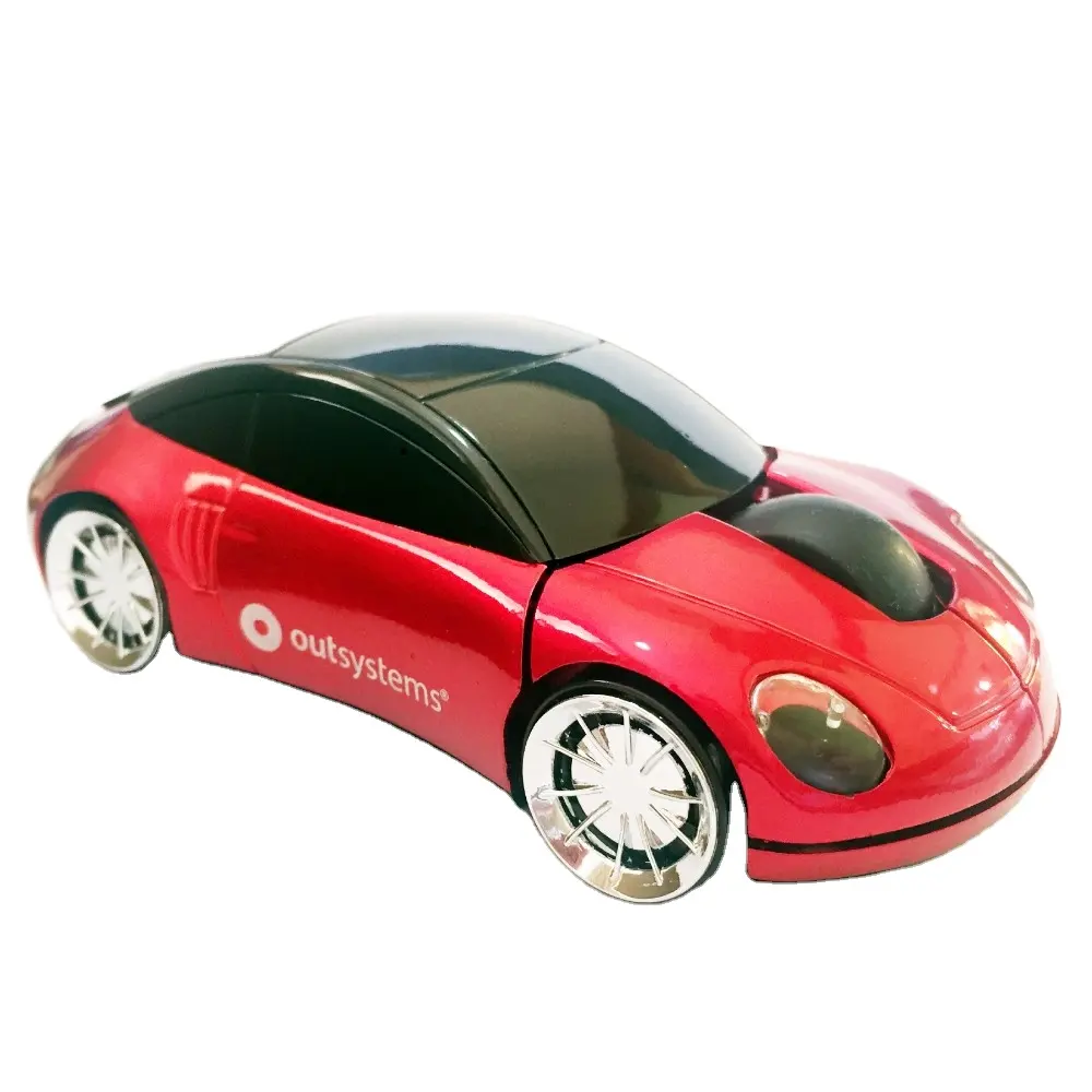 Ottico senza fili di Sport Auto Da Corsa a Forma di Logo Personalizzato 3D del Mouse di Figura Dell'automobile
