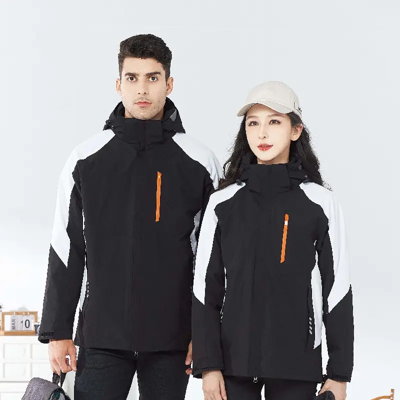 Customized logo men women outdoor punching jacket 3-in-1 removable two-piece fall and winter warm work punching jacket