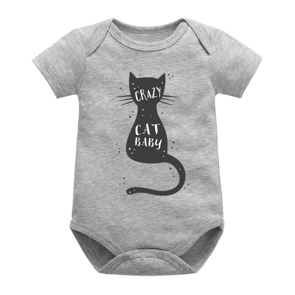 Chat court gris noir