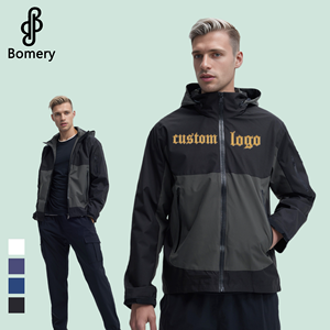 Bpgym özel Logo rüzgar geçirmez koşu ceketler erkekler için renk eşleştirme spor spor salonu atletik aktif kış kumaş eşofman - Product Image 1