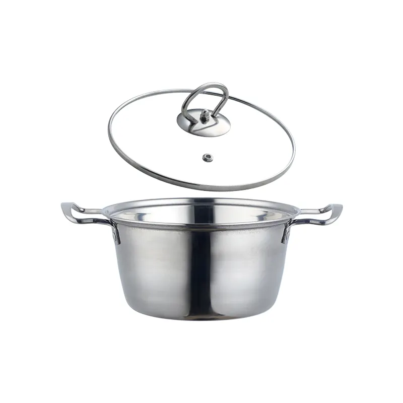 BUYERSTARTステンレス鋼調理鍋スープ鍋蓋付きミルクスープインスタントヌードル調理器具セット