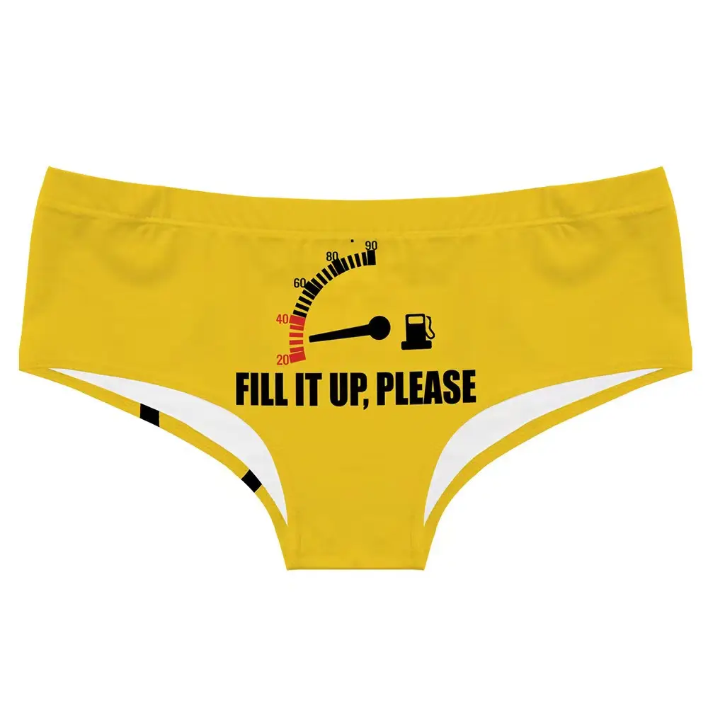 Hot Selling Women Underwear Panties Fill It Up Print Cute Women's seamless breathable and sweat wicking underwear