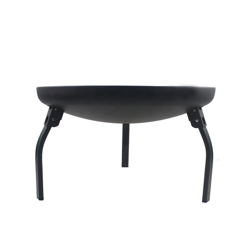 Villa round portable folding fire bowl brazier fire pit Practical high quality picnic heating iron